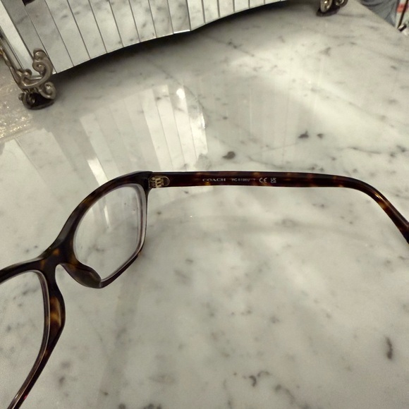 Coach Tortoiseshell  Glasses with Gold 'C' Accent - Women's Accessories - Picture 5 of 7